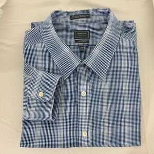Arrow Plaid Wrinkle Free Dress Shirt for Men Slim Fit Long Sleeve Button Down